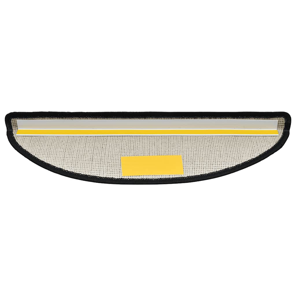 Tappetini per scale 10 pz 56x17x3 cm Antracite Semicircolari