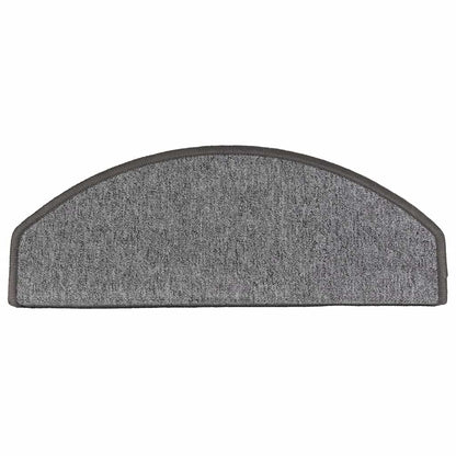 Tappetini per scale 10 pz 65x24x4 cm Grigio scuro Semicircolari Grandi