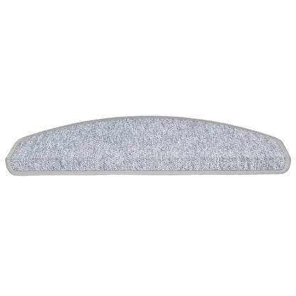 Tappetini per scale 10 pz 65x24x4 cm Grigio chiaro Semicircolari Grandi