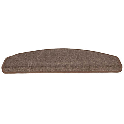 Tappetini per scale 10 pz 65x24x4 cm Marrone caffÃ¨ Semicircolari Grandi