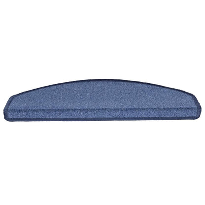 Tappetini per scale 10 pz 65x24x4 cm Blu Semicircolari Grandi