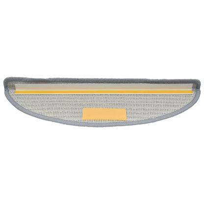 Tappetini per scale 10 pz 56x17x3 cm Grigio Semicircolari