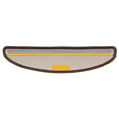 Tappetini per scale 10 pz 56x17x3 cm Marrone Semicircolari