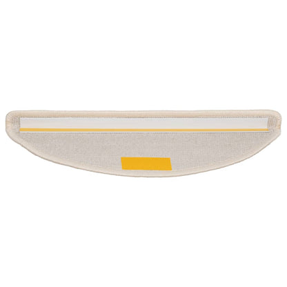 Tappetini per scale 10 pz 56x17x3 cm Bianco Semicircolari