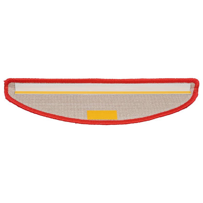 Tappetini per scale 10 pz 56x17x3 cm Rossi semicircolari