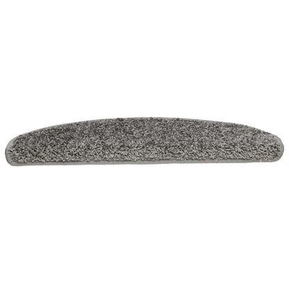 Tappetini per scale 10 pz 65x21x4 cm Grigio Semicircolari Grandi