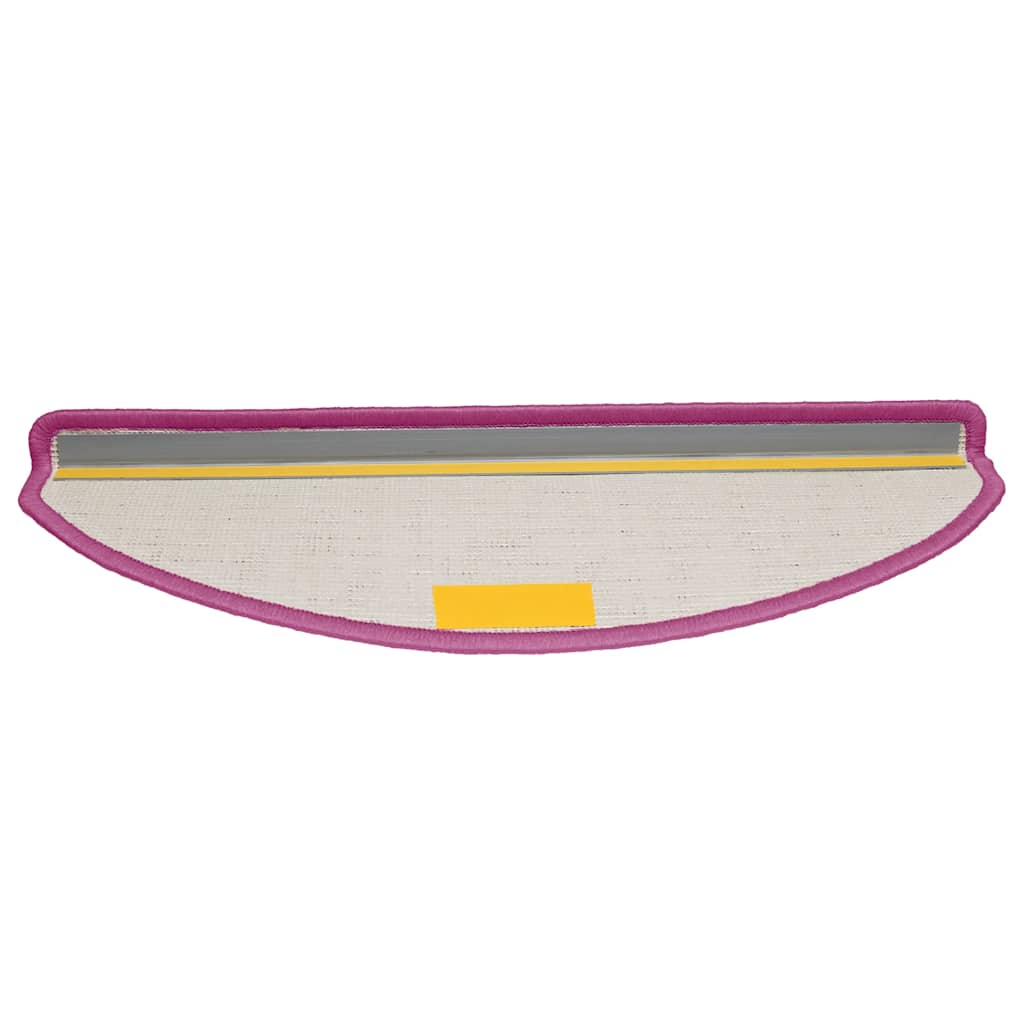 Tappetini per scale 10 pz 65x21x4 cm Viola Semicircolari Grandi