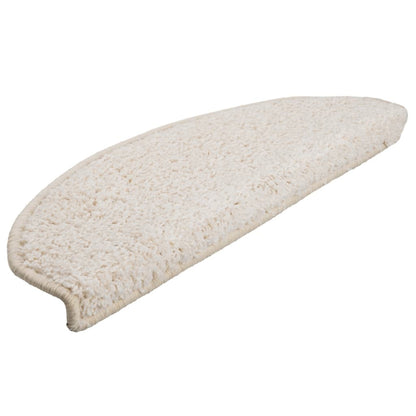 Tappetini per scale 10 pz 65x21x4 cm Bianco Semicircolari Grandi
