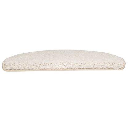 Tappetini per scale 10 pz 65x21x4 cm Bianco Semicircolari Grandi