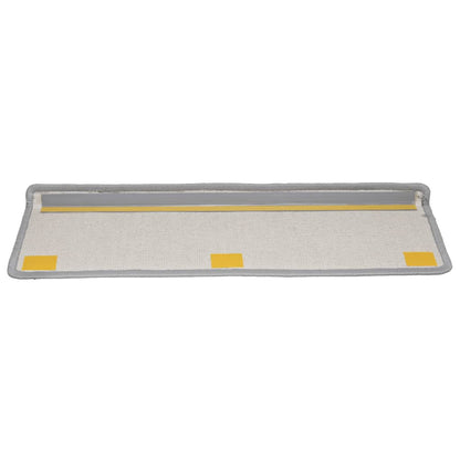 Tappetini per scale 10 pz 65x21x4 cm Grigio Bordo rettangolare