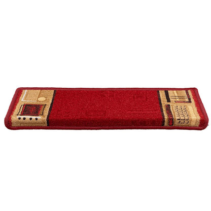 Tappetini per Scale Autoadesivi 5pz 65x21x4 cm Rossi