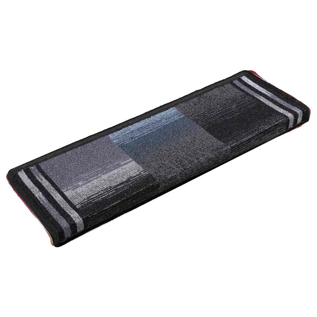 Tappetini per Scale Autoadesivi 5 pz 65x21x4 cm Nero e Grigio