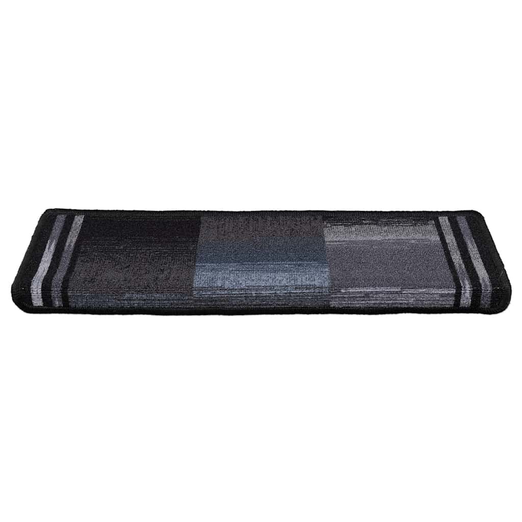 Tappetini per Scale Autoadesivi 5 pz 65x21x4 cm Nero e Grigio