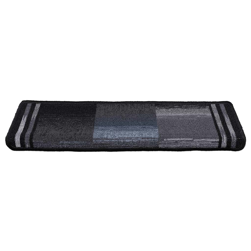 Tappetini per Scale Autoadesivi 10 pz 65x21x4 cm Nero e Grigio