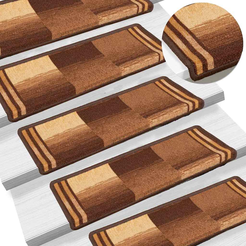 Tappetini per Scale Autoadesivi 10 pz 65x21x4 cm Marroni