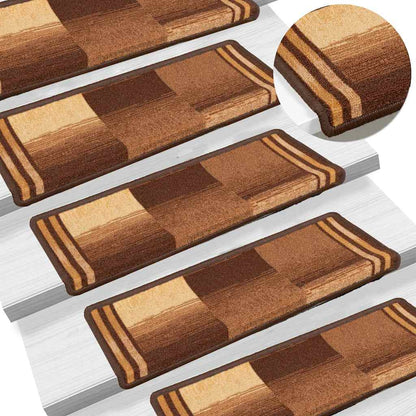 Tappetini per Scale Autoadesivi 10 pz 65x21x4 cm Marroni