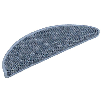 Tappeti Autoadesivi per Scale Aspetto Sisal 15pz 56x17x3 cm Blu