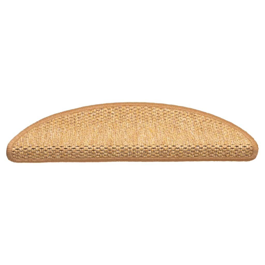 Tappeti Autoadesivi Scale Aspetto Sisal 15 pz 56x17x3 cm Sisal