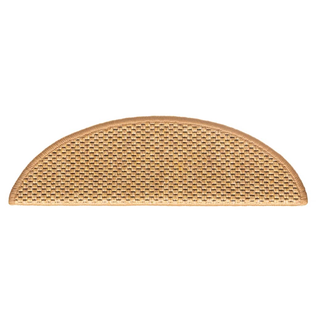 Tappeti Autoadesivi Scale Aspetto Sisal 15 pz 56x17x3 cm Sisal