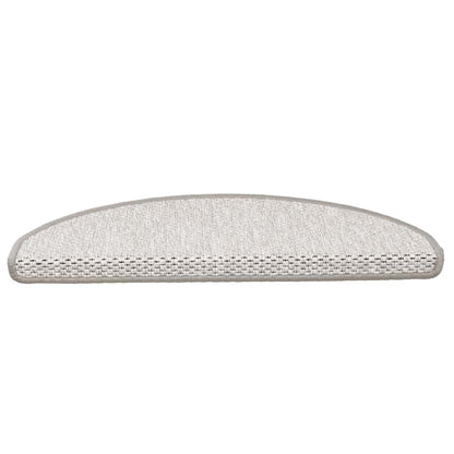 Tappeti Autoadesivi Scale Aspetto Sisal 15 pz 65x21x4cm Platino