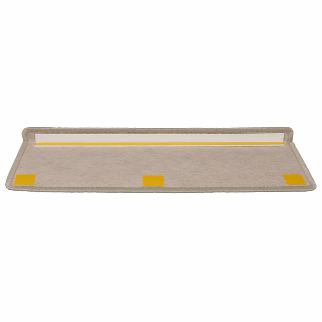Tappeti Adesivi Scale Aspetto Sisal 15 pz 65x21x4cm Beige Scuro