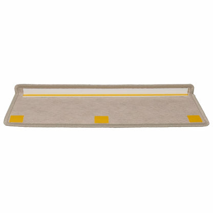 Tappeti Adesivi Scale Aspetto Sisal 15 pz 65x21x4cm Beige Scuro