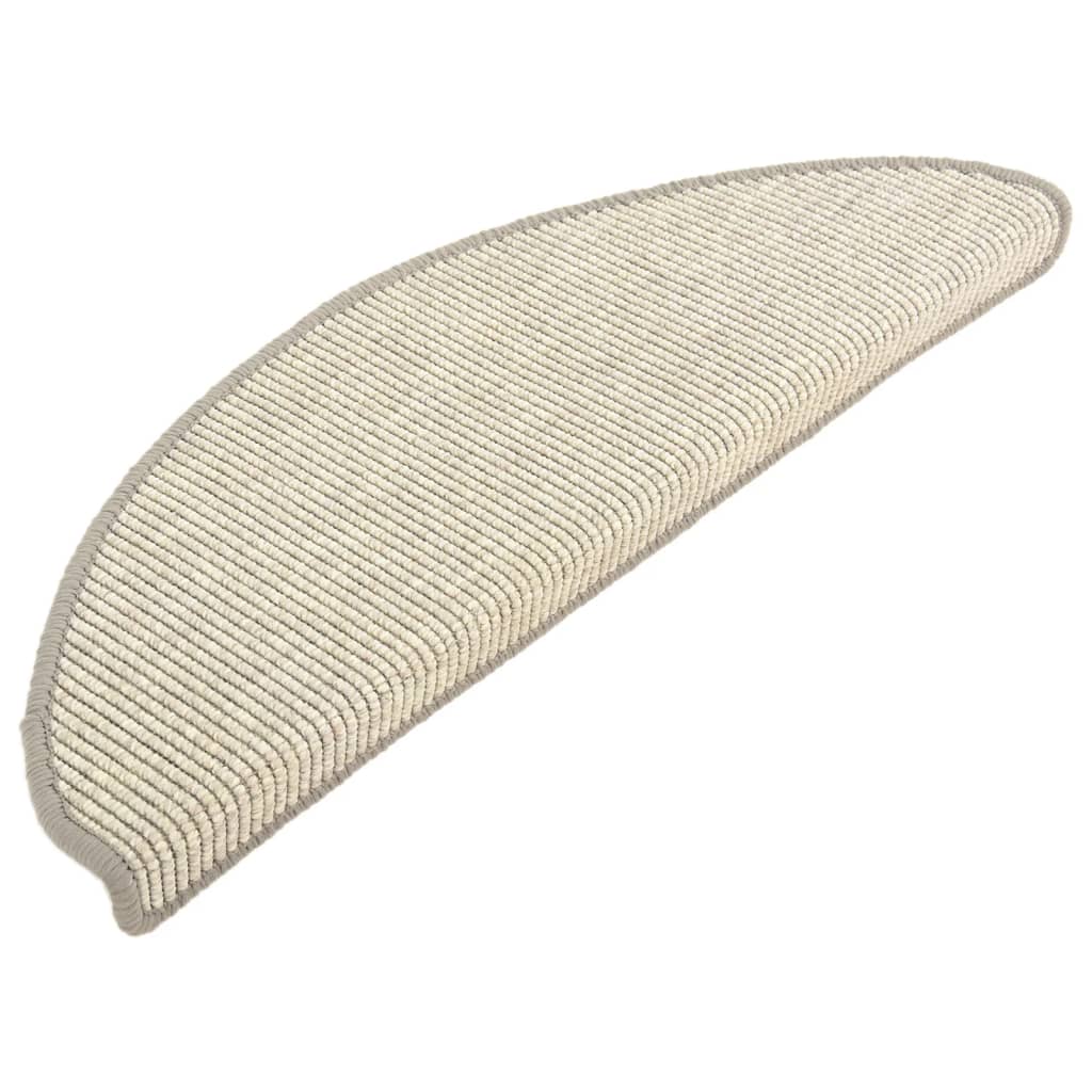 Tappetini per scale 15 pz 65x21x4 cm Argento Semicircolari Grandi