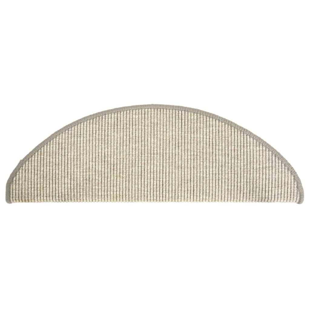 Tappetini per scale 15 pz 65x21x4 cm Argento Semicircolari Grandi