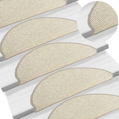 Tappetini per scale 15 pz 65x21x4 cm Argento Semicircolari Grandi