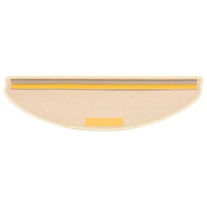 Tappetini per scale 15 pz 65x21x4 cm Beige chiaro Semicircolari Grandi