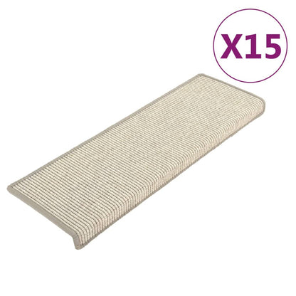 Tappetini per scale 15 pz 65x21x4 cm argento bordo rettangolare