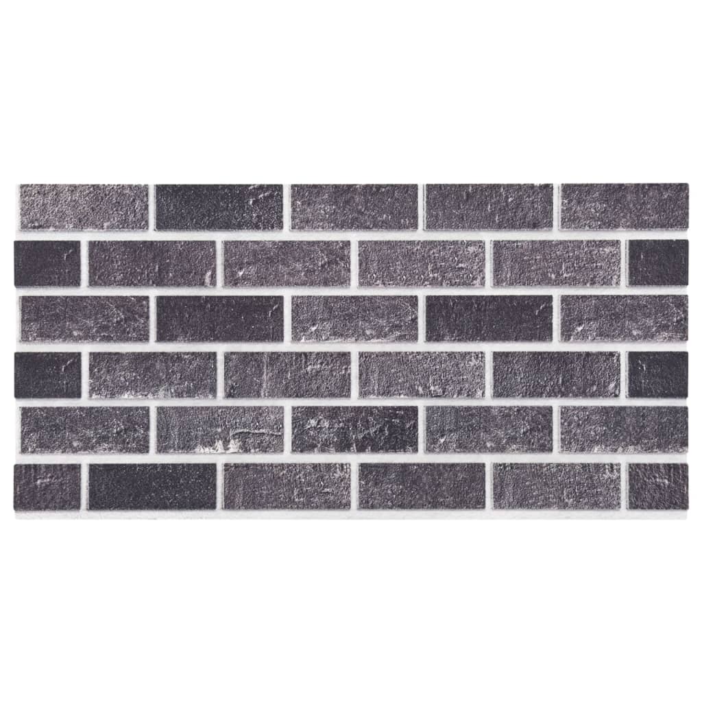 Pannelli Murali 3D con Mattoni Nero e Grigio 10 pz EPS