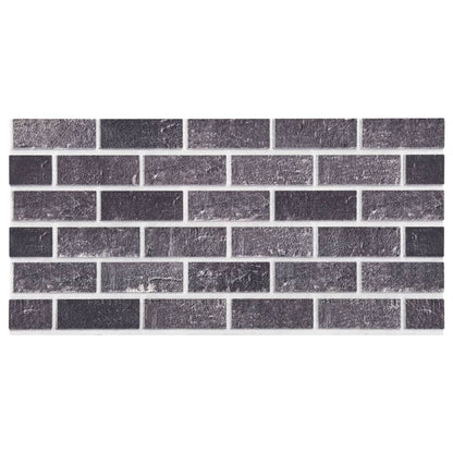 Pannelli Murali 3D con Mattoni Nero e Grigio 10 pz EPS