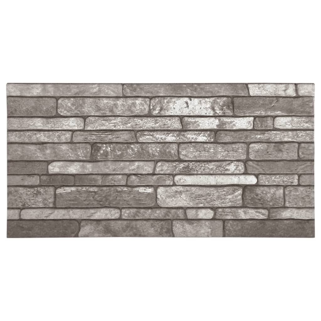 Pannelli Murali 3D con Design a Mattoni Grigio Scuro 10 pz EPS