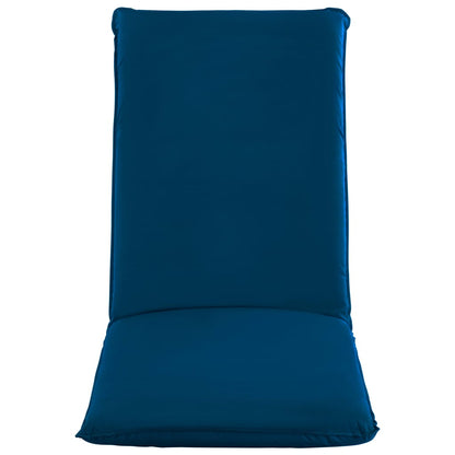 Lettino Prendisole Pieghevole in Tessuto Oxford Blu Marino