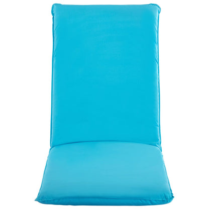 Lettino Prendisole Pieghevole in Tessuto Oxford Blu