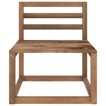 Set Salotto Giardino 2 pz Marrone in Legno di Pino Impregnato
