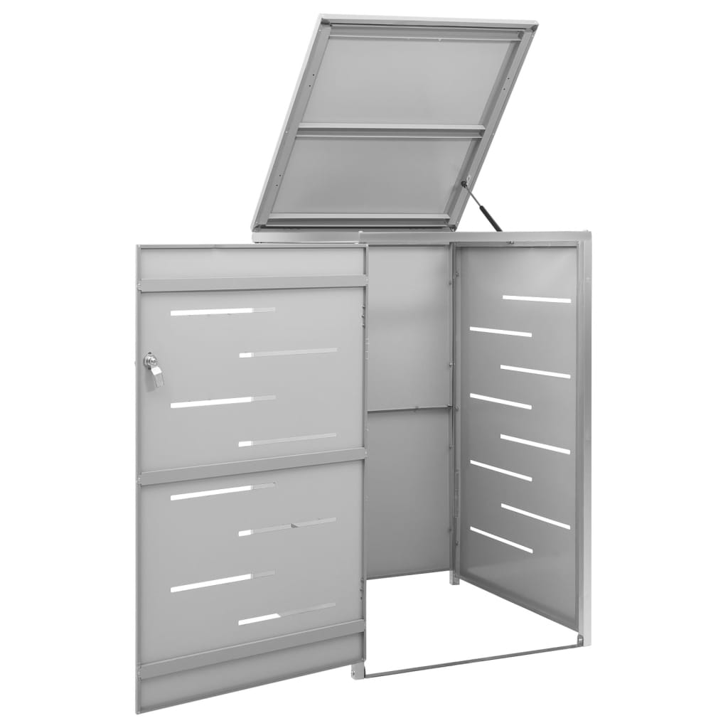 Copribidone per Spazzatura Singolo 69x77,5x112,5cm Acciaio Inox