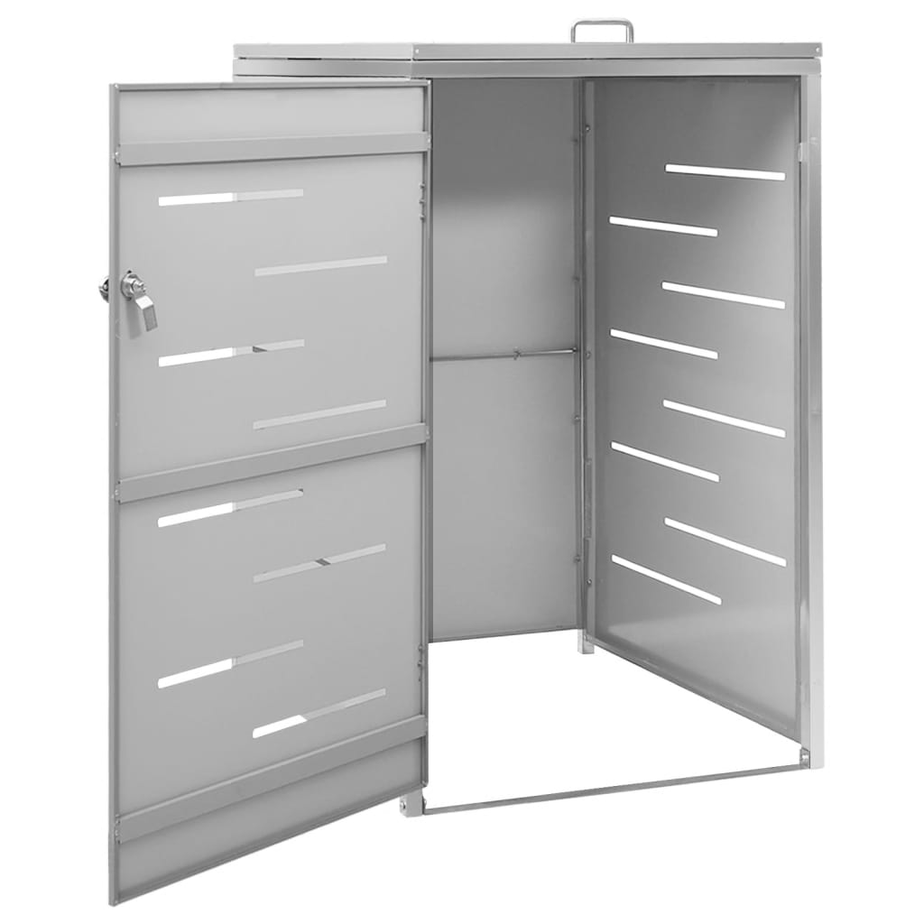 Copribidone per Spazzatura Singolo 69x77,5x112,5cm Acciaio Inox