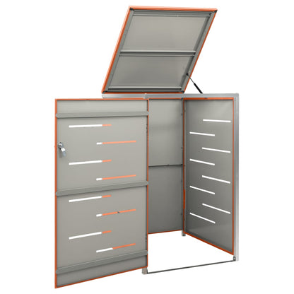 Copribidone per Spazzatura Singolo 69x77,5x112,5cm Acciaio Inox