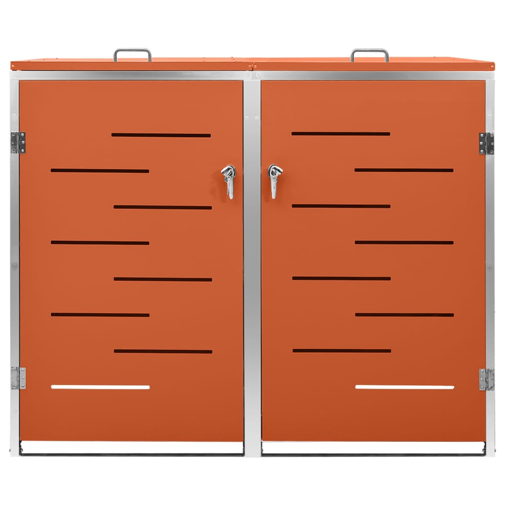 Copribidone per Spazzatura Singolo 69x77,5x112,5cm Acciaio Inox