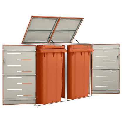 Copribidone per Spazzatura Singolo 69x77,5x112,5cm Acciaio Inox