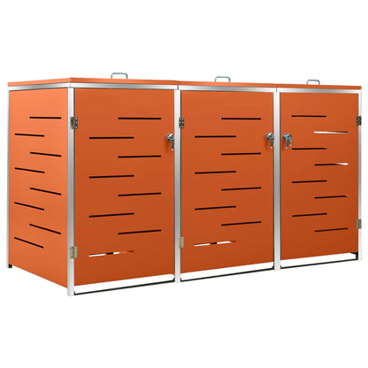 Copribidone per Spazzatura Singolo 69x77,5x112,5cm Acciaio Inox
