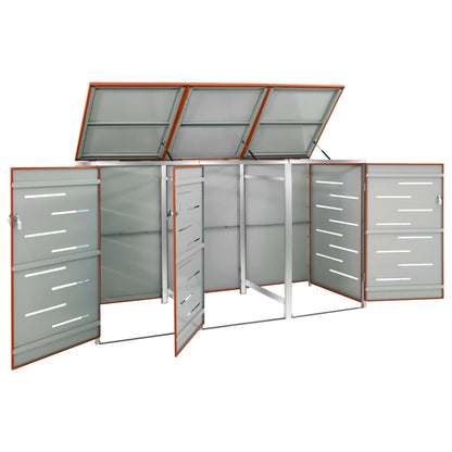 Copribidone per Spazzatura Singolo 69x77,5x112,5cm Acciaio Inox