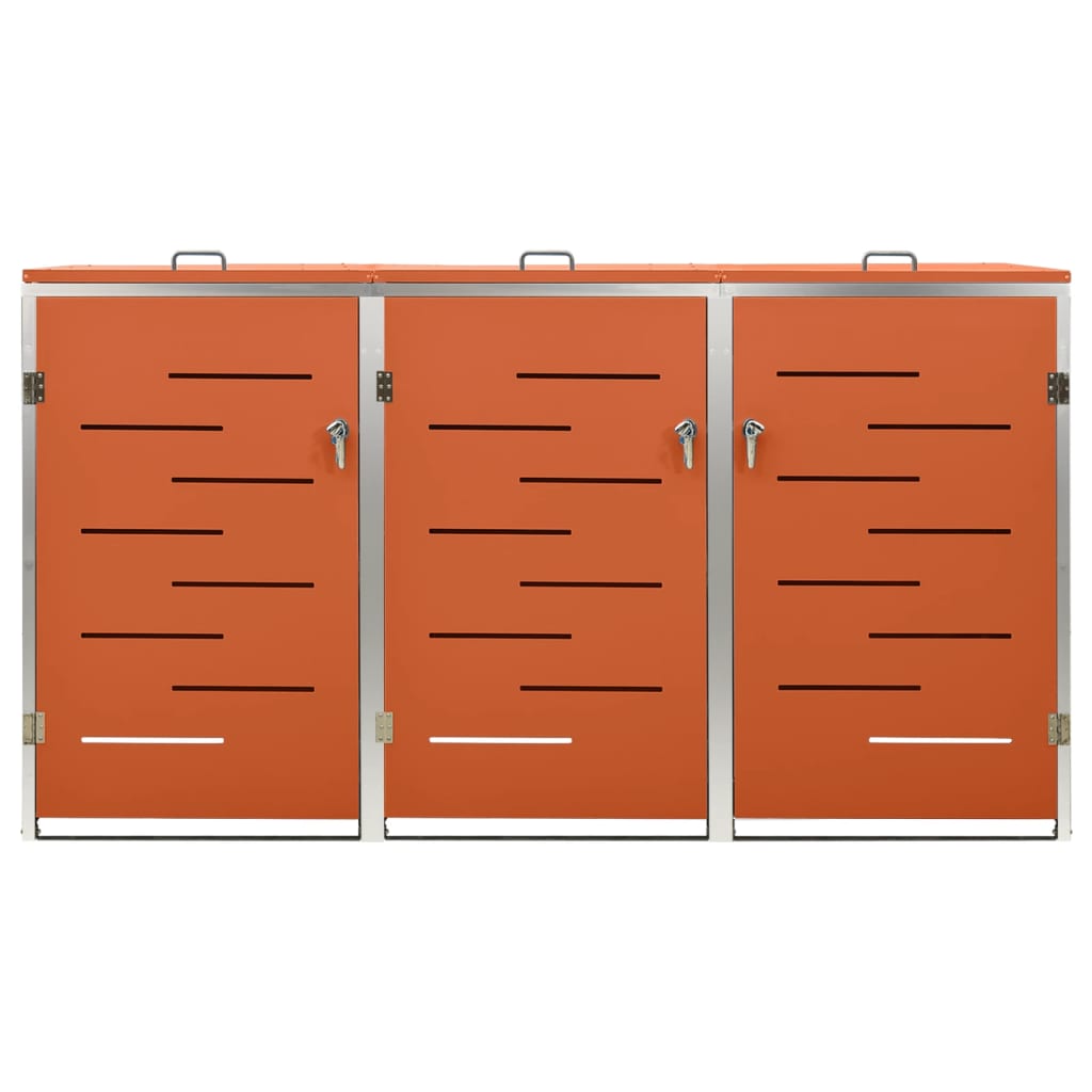 Copribidone per Spazzatura Singolo 69x77,5x112,5cm Acciaio Inox