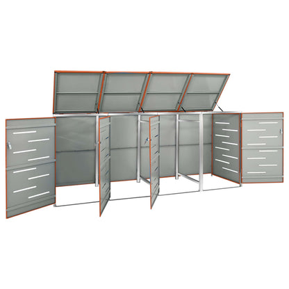 Copribidone per Spazzatura Singolo 69x77,5x112,5cm Acciaio Inox