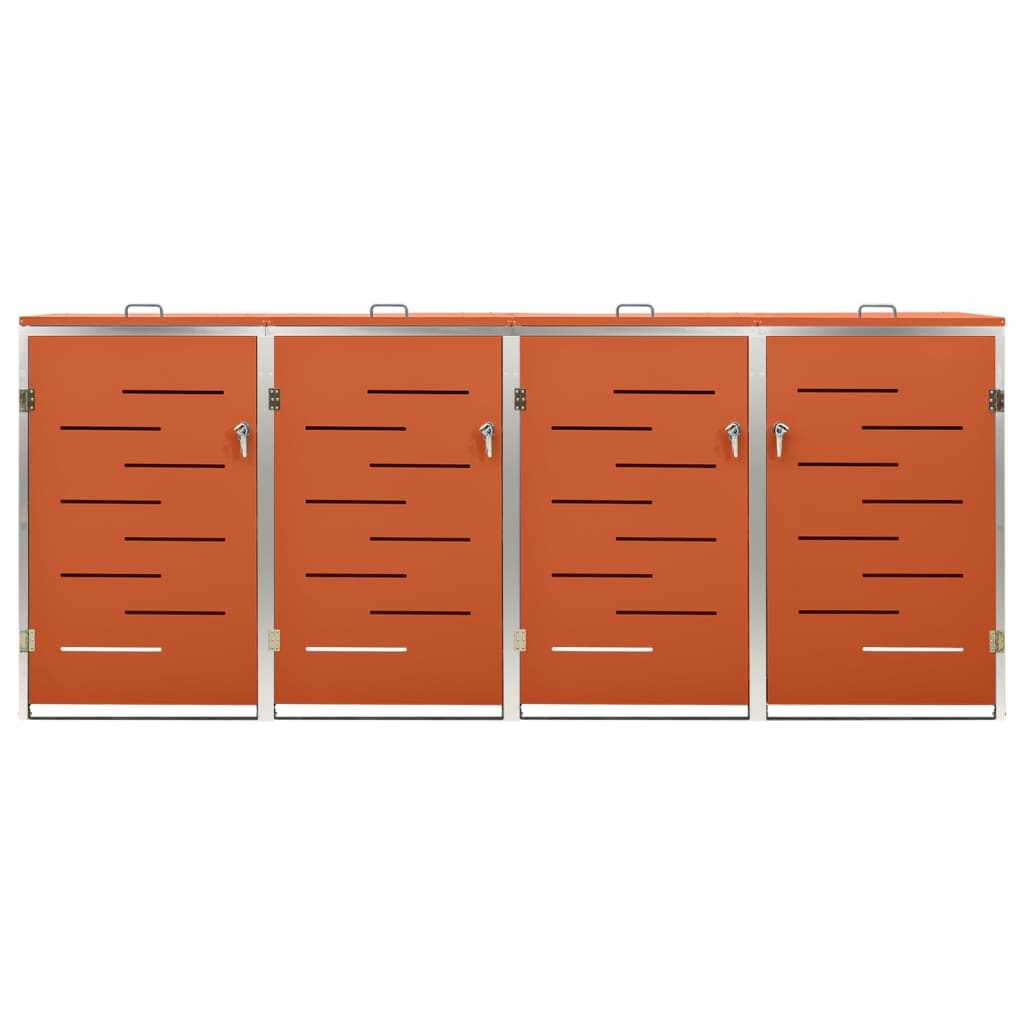 Copribidone per Spazzatura Singolo 69x77,5x112,5cm Acciaio Inox
