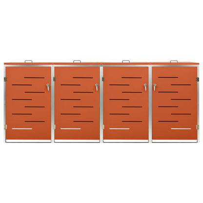 Copribidone per Spazzatura Singolo 69x77,5x112,5cm Acciaio Inox
