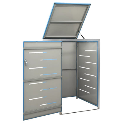 Copribidone per Spazzatura Singolo 69x77,5x112,5cm Acciaio Inox