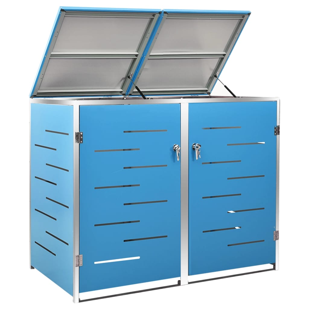 Copribidone per Spazzatura Singolo 69x77,5x112,5cm Acciaio Inox